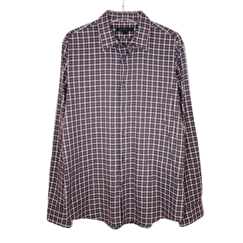 John Varvatos Star USA Plaid Button Down Shirt Large